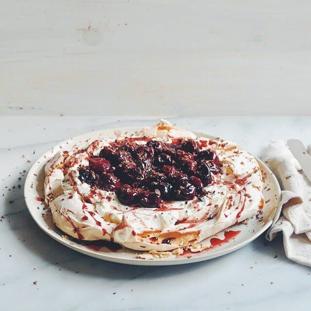 Magical Two Egg Maple Cherry Pavlova + Whole Foods Giveaway
