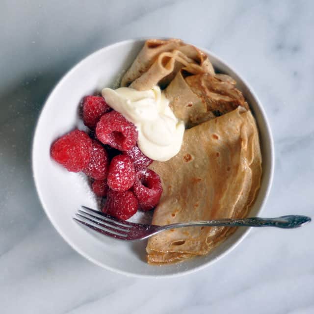 Rye Flour Crepe Bowls