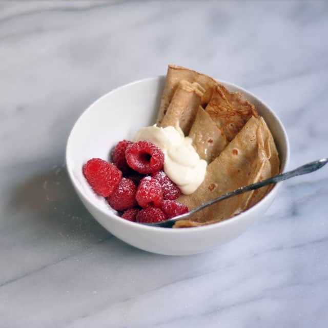 Rye Flour Crepe Bowls