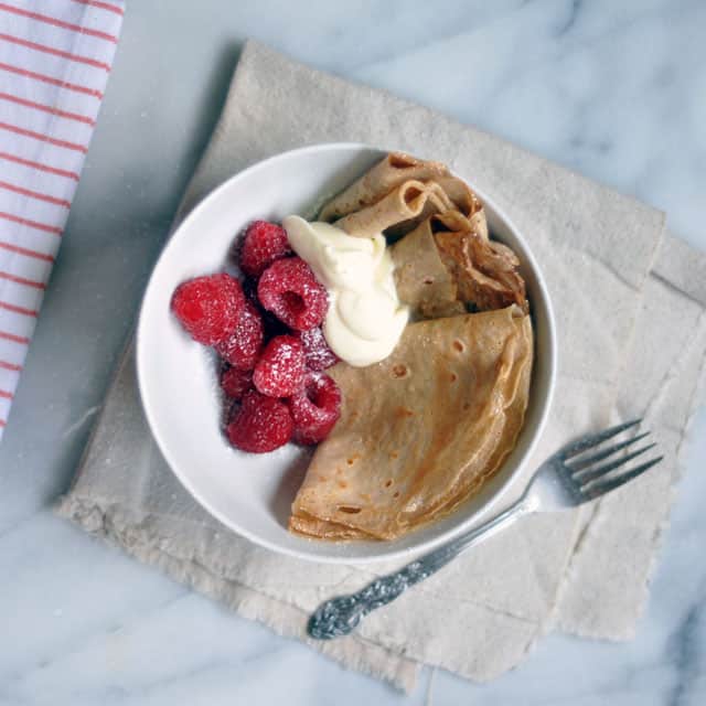 Rye Flour Crepe Bowls