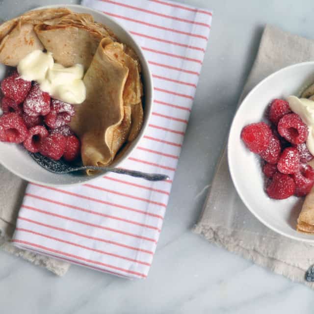 Rye Flour Crepe Bowls