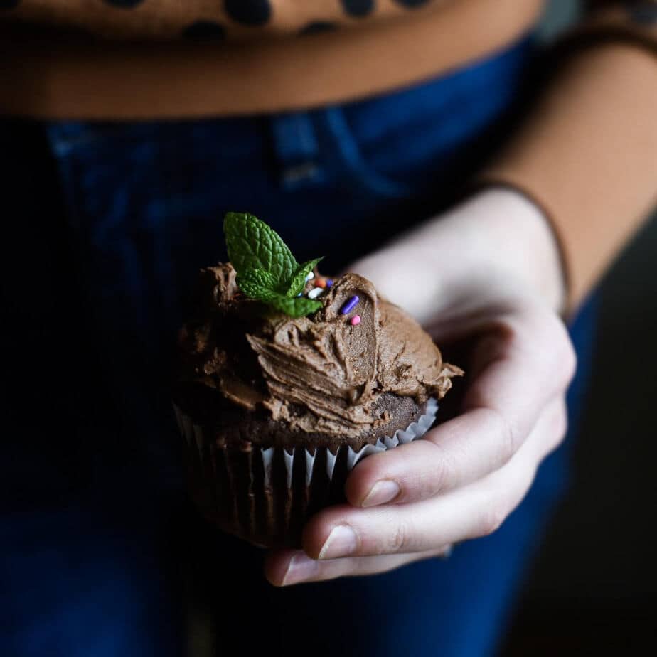 Easiest Chocolate-Mint Cupcakes