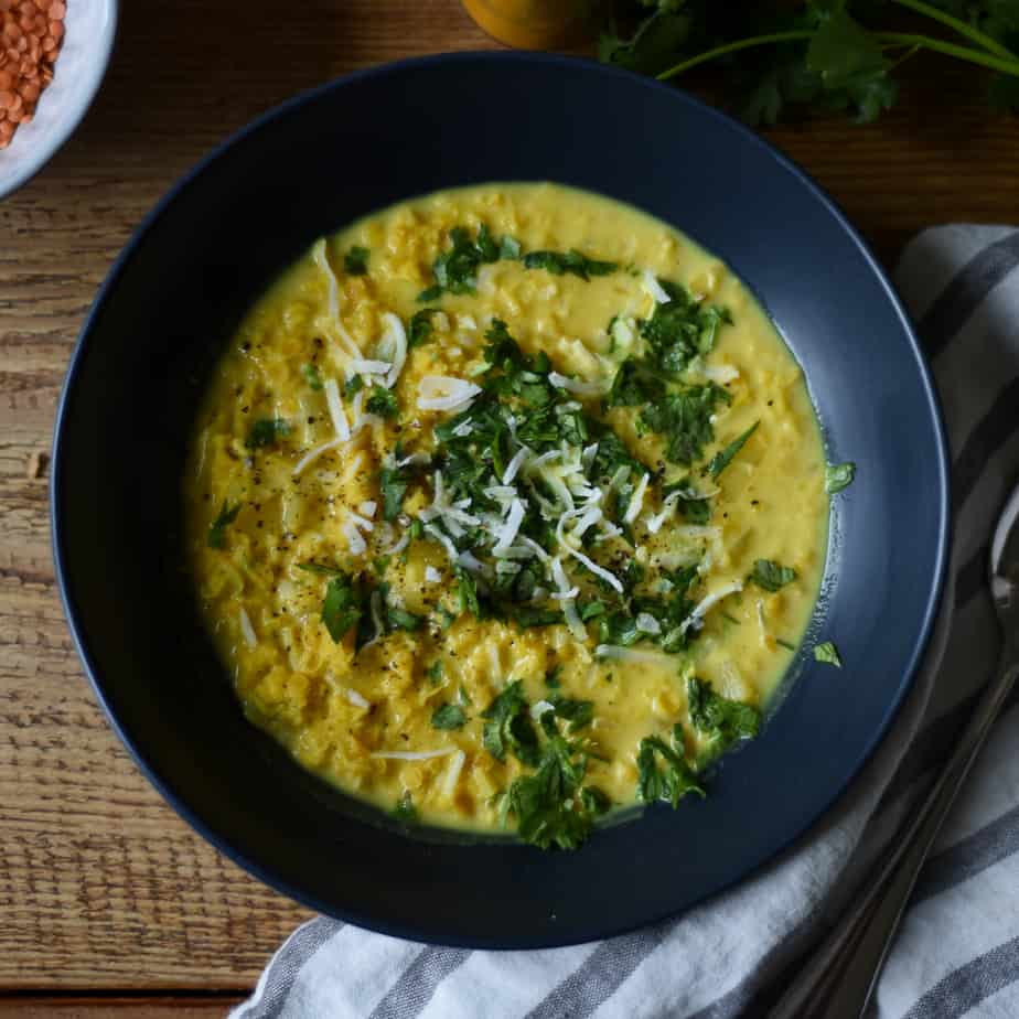 Golden Milk Red Lentil Soup