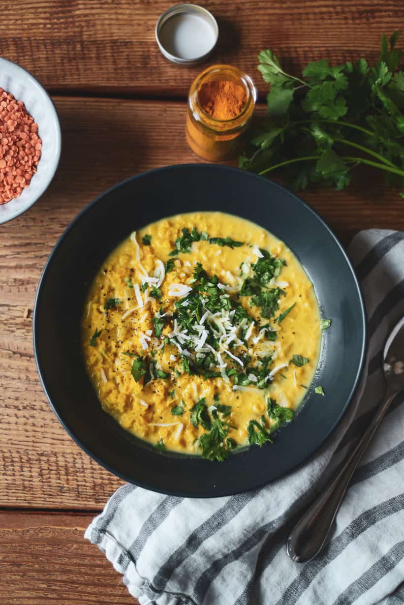 Golden Milk Red Lentil Soup