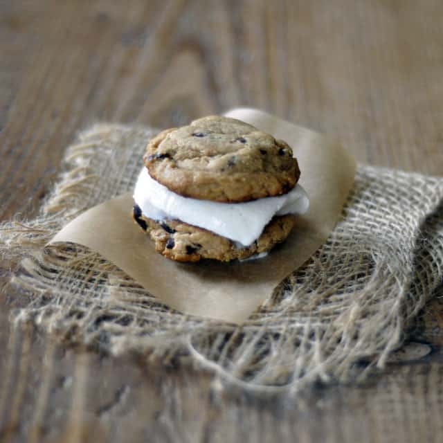 Peanut Butter and Chocolate Chunk Ice Cream Sandwiches: My Giant