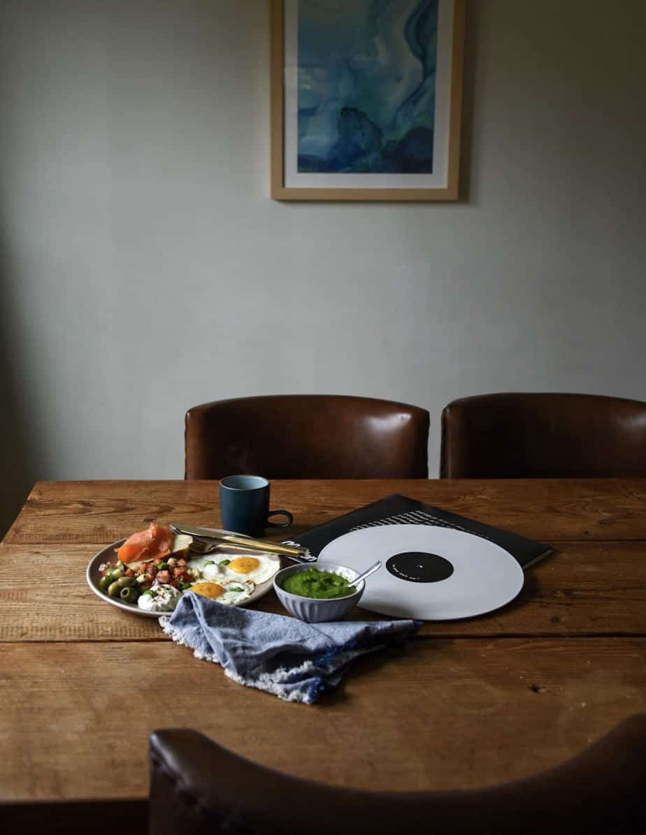 It’s the sum of its parts that makes this Israeli breakfast plate -- complete with a simple, spicy green schug -- one to remember.