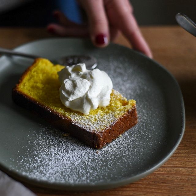 Lemony Turmeric Tea Cake recipe from Alison Roman's Nothing Fancy cookbook