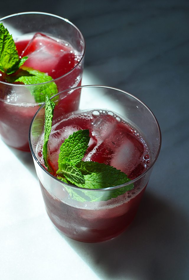 Iced Rhubarb-Hibiscus Tea