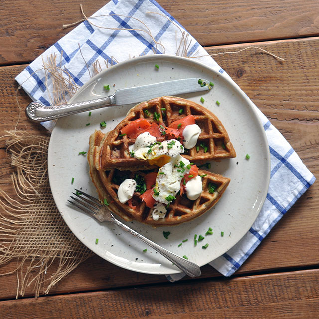 Savory Rye Waffles