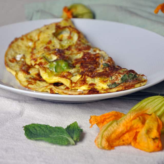 Squash Blossom and Mint Omelet: Lunch for One - Turntable Kitchen