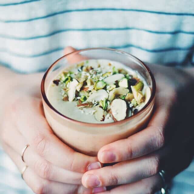 Date Shake with Toasted Nuts