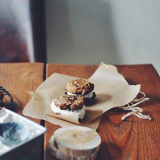 Muscovado Chocolate Chip Cookie Ice Cream Sandwiches