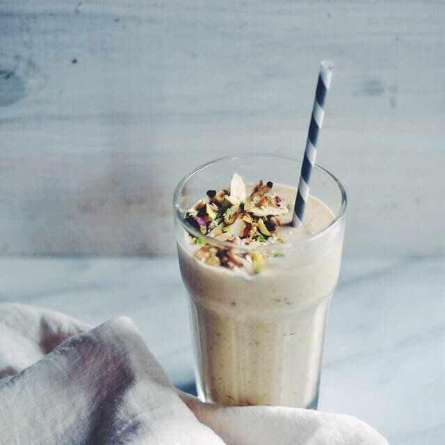 Date Shake with Toasted Nuts