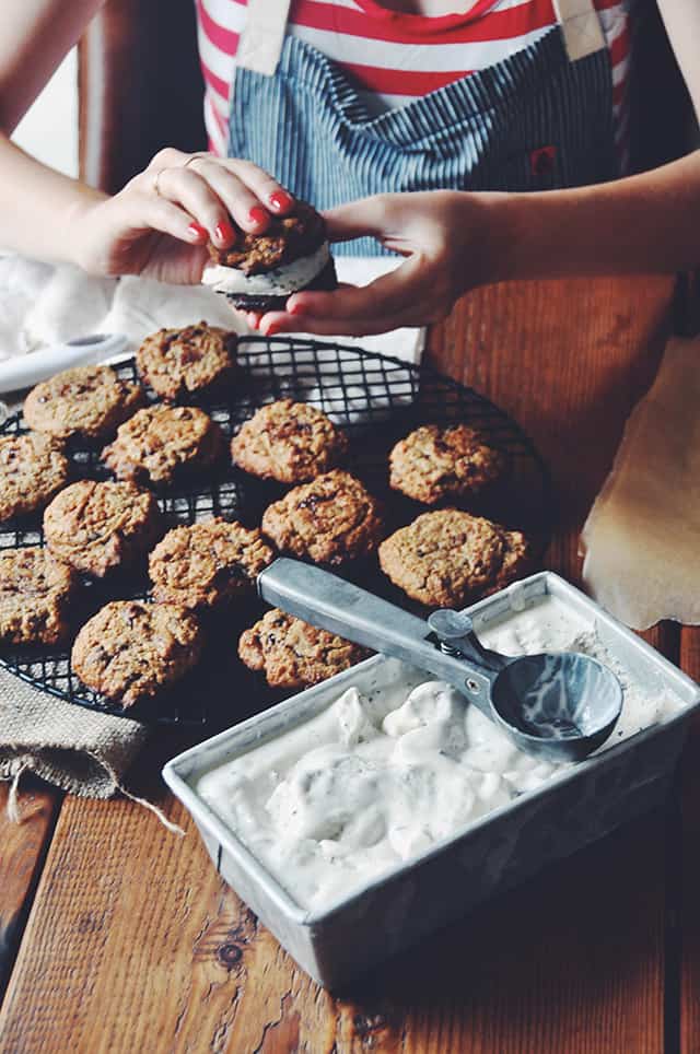 Muscovado Chocolate Chip Cookie Ice Cream Sandwiches