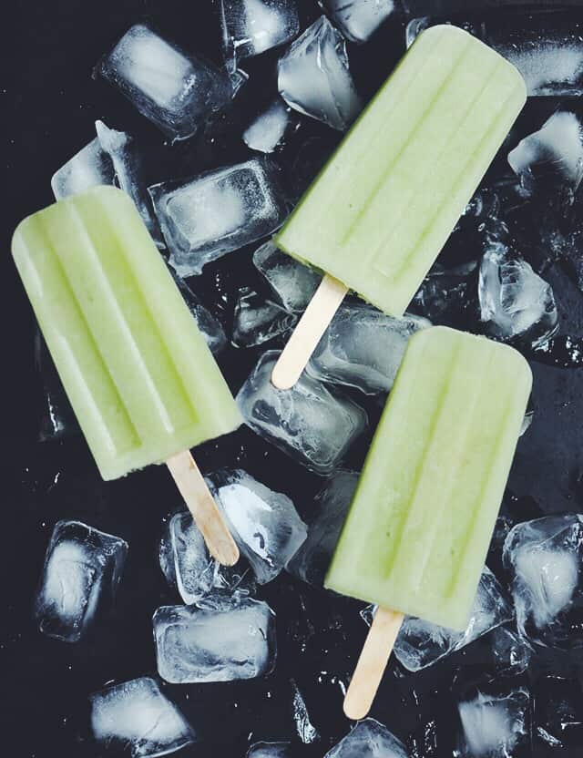 Honeydew and Lemon Verbena Popsicles