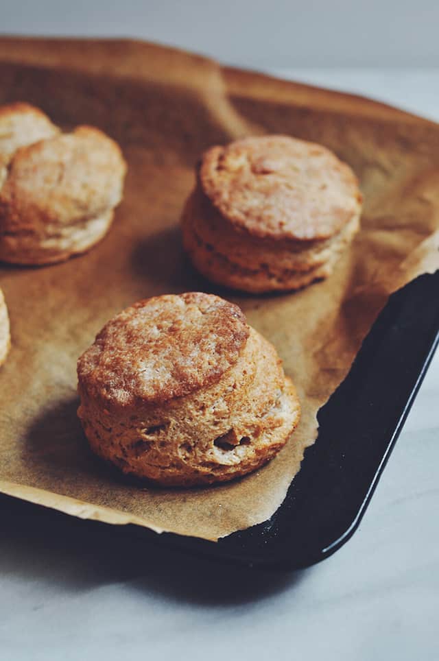 Flakiest Buttermilk Biscuits with Apricot Jam