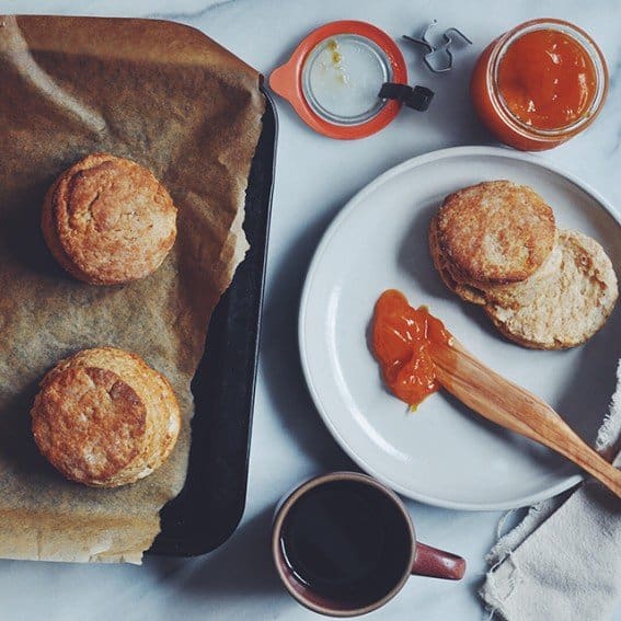 Flakiest Buttermilk Biscuits with Apricot Jam On Building a Life