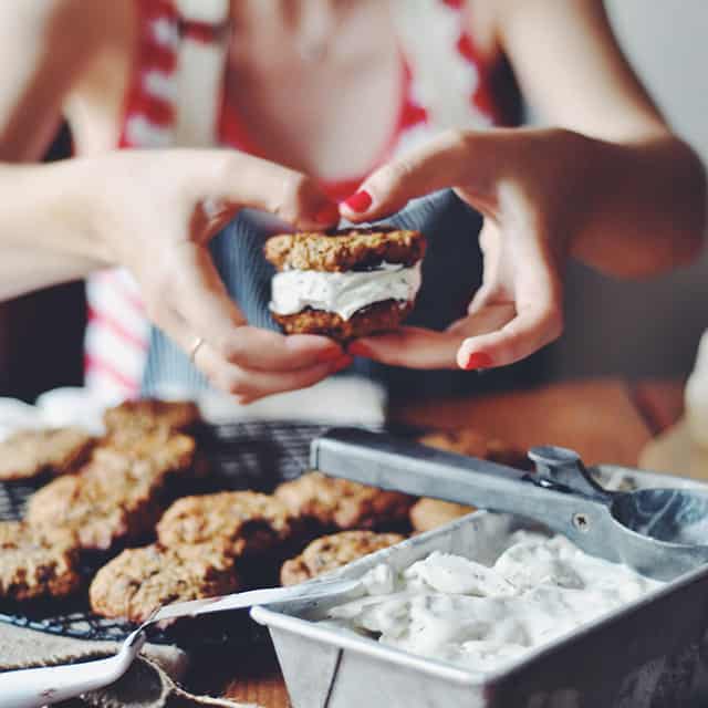 Muscovado Chocolate Chip Cookie Ice Cream Sandwiches