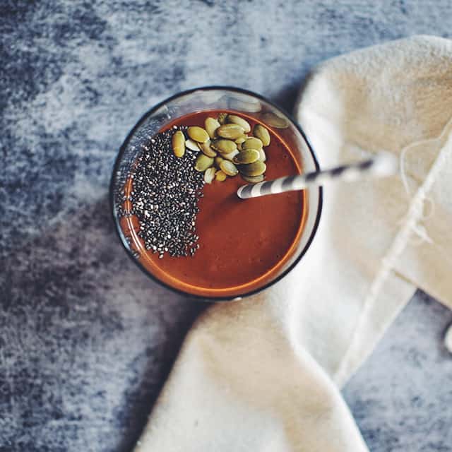 Pumpkin-Peanut Butter and Chocolate Smoothie