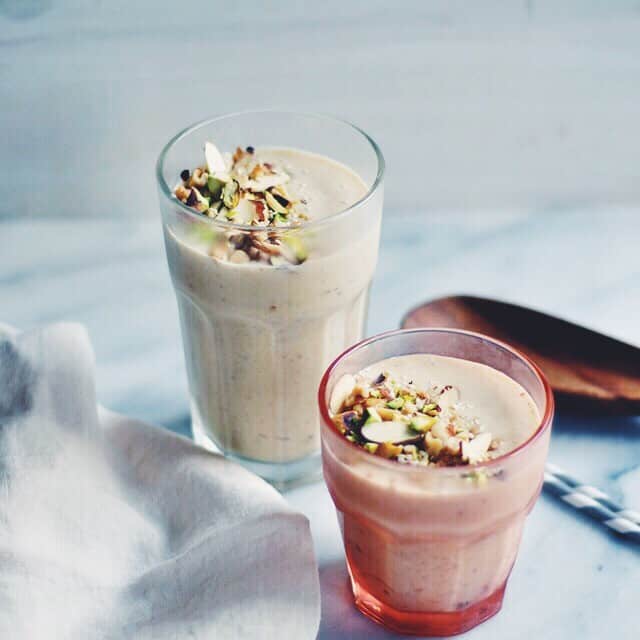 Date Shake with Toasted Nuts