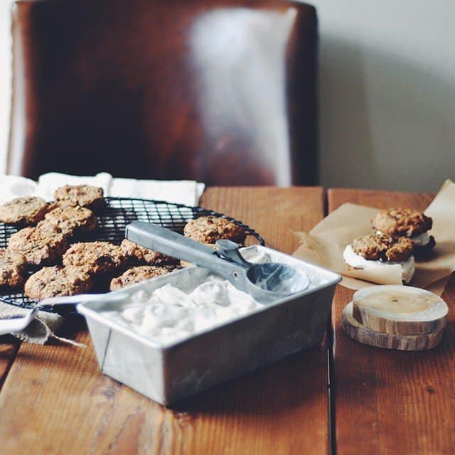 Muscovado Chocolate Chip Cookie Ice Cream Sandwiches